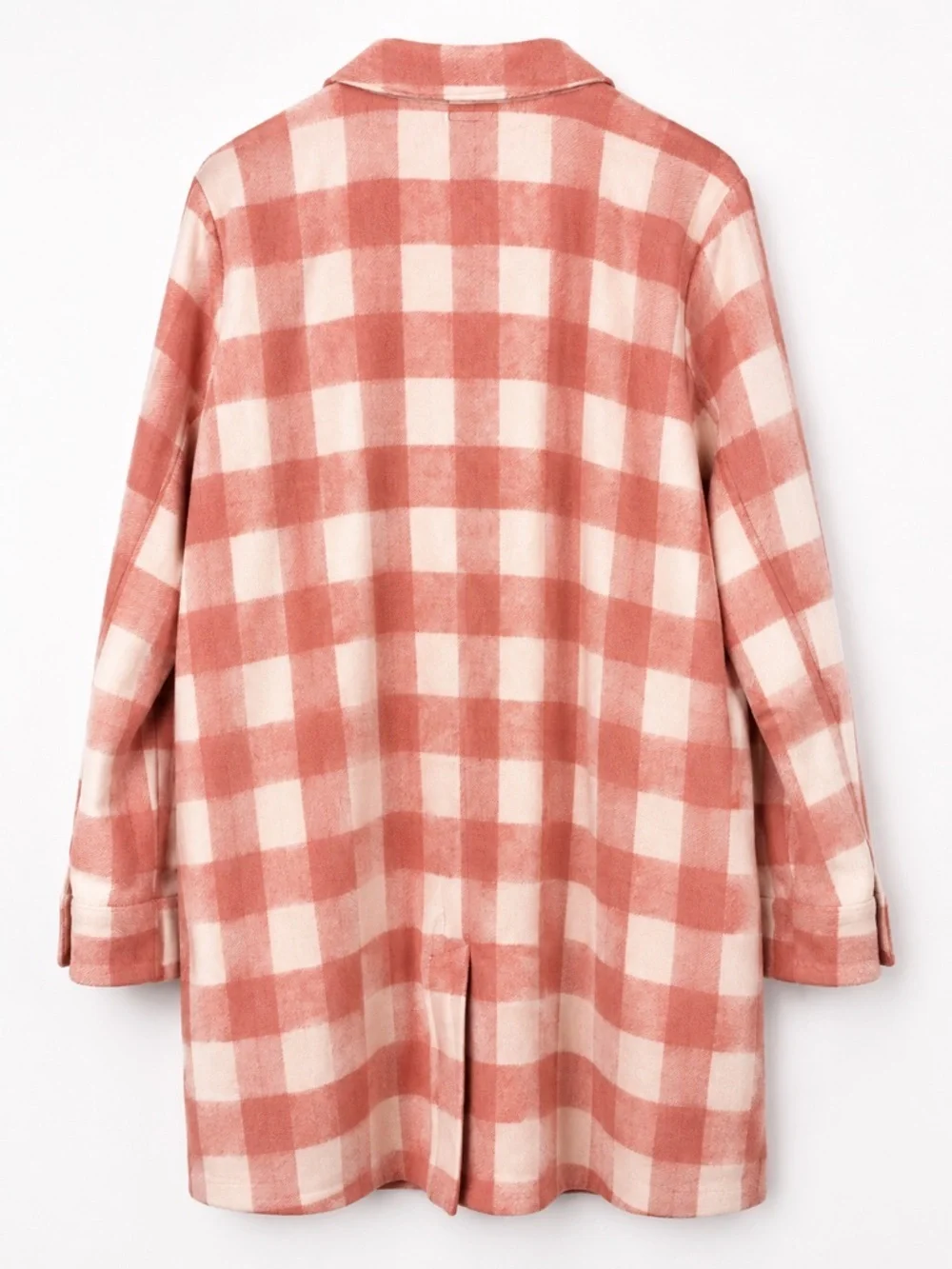 Draper James RSVP XXL Pink Gingham Plaid Coat Lined Button Front NWT
